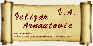 Velizar Arnautović vizit kartica